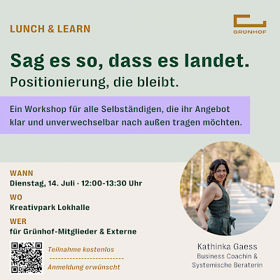 Workshop „Sag es so, dass es landet. Positionierung, die bleibt.