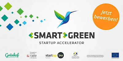 Startups der Green Economy aufgepasst! Bewerbung für das SEED-Programm des <SMART> GREEN ACCELERATOR bis zum 16.02.2020: