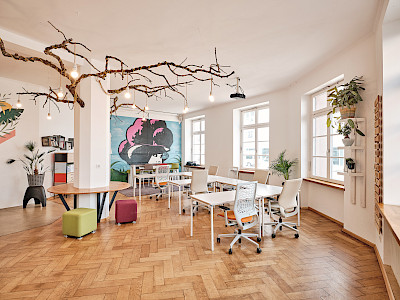 Interior view of the coworking location Belfortstraße