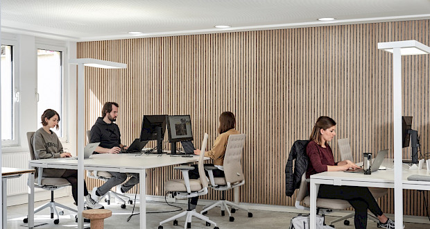 Coworkers in the design office at Grünhof Augustinerplatz location