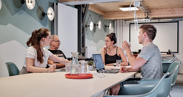 Team meeting in a professional meeting room