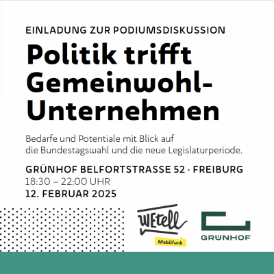 PODIUMSDISKUSSION: Politik trifft Gemeinwohl-Unternehmen